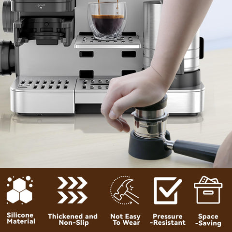 Brikinte easy-clean design resists coffee grounds and cleans quickly after use.