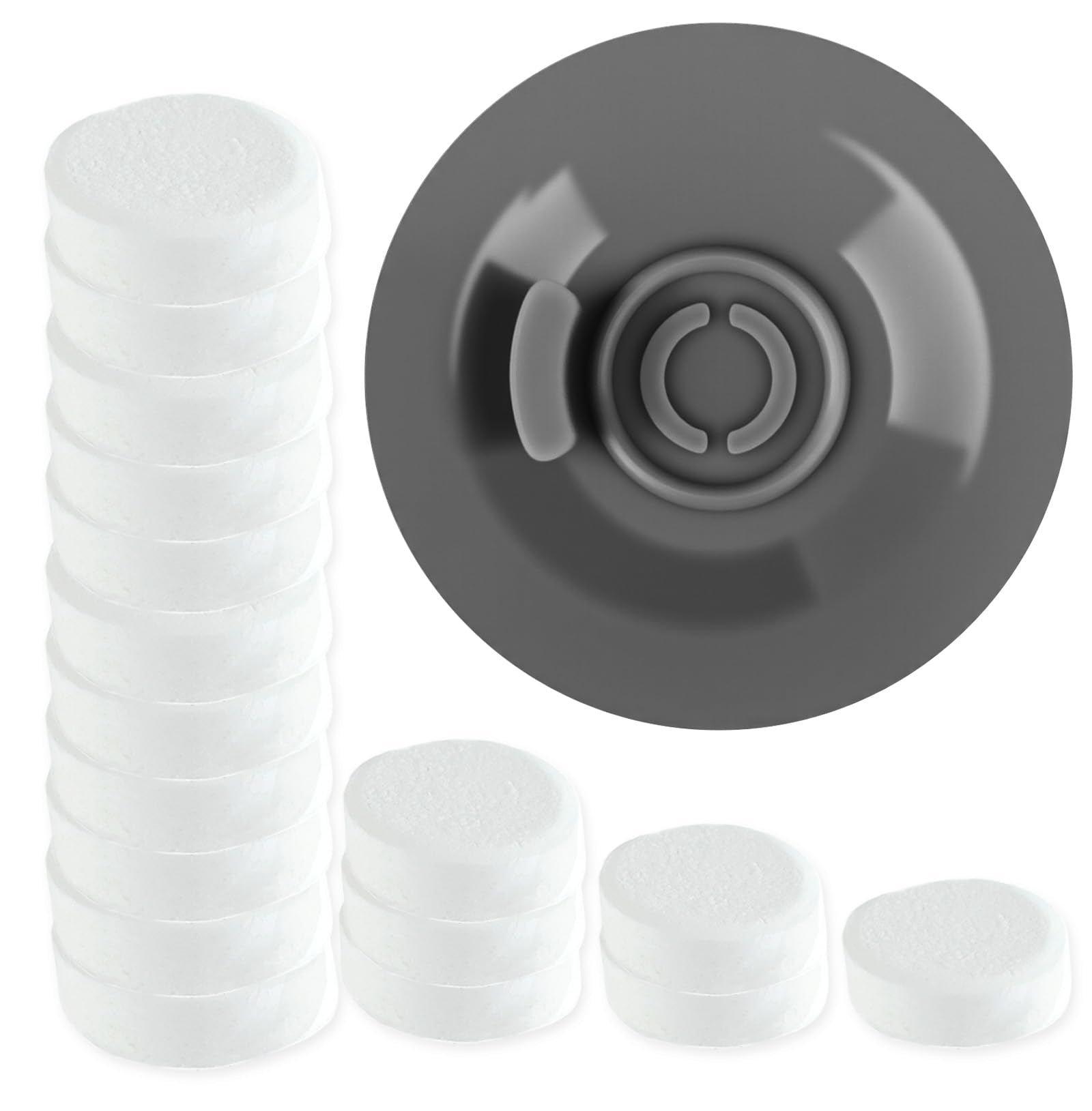 Brikinte espresso cleaning disc in portafilter for quick maintenance