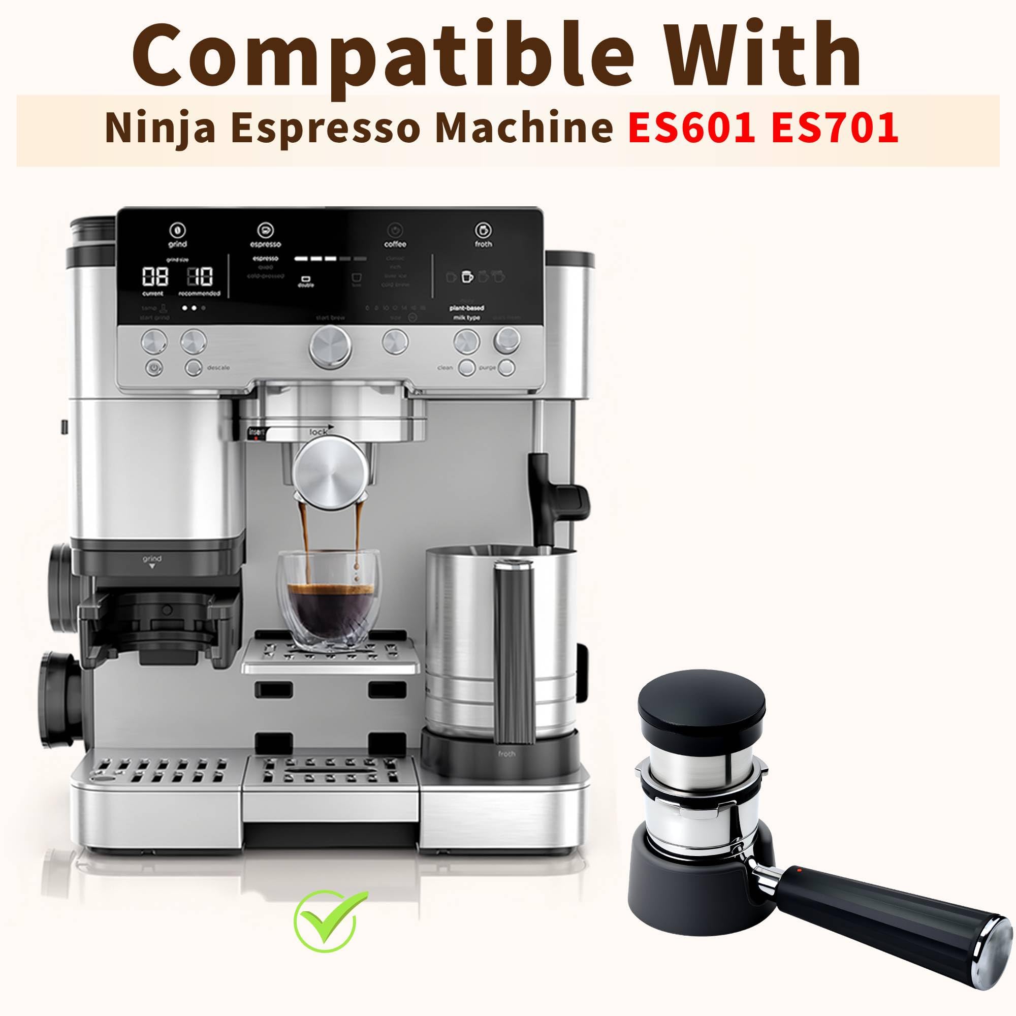 Brikinte espresso tamper station for Ninja Luxe Cafe Pro creates a steady base.