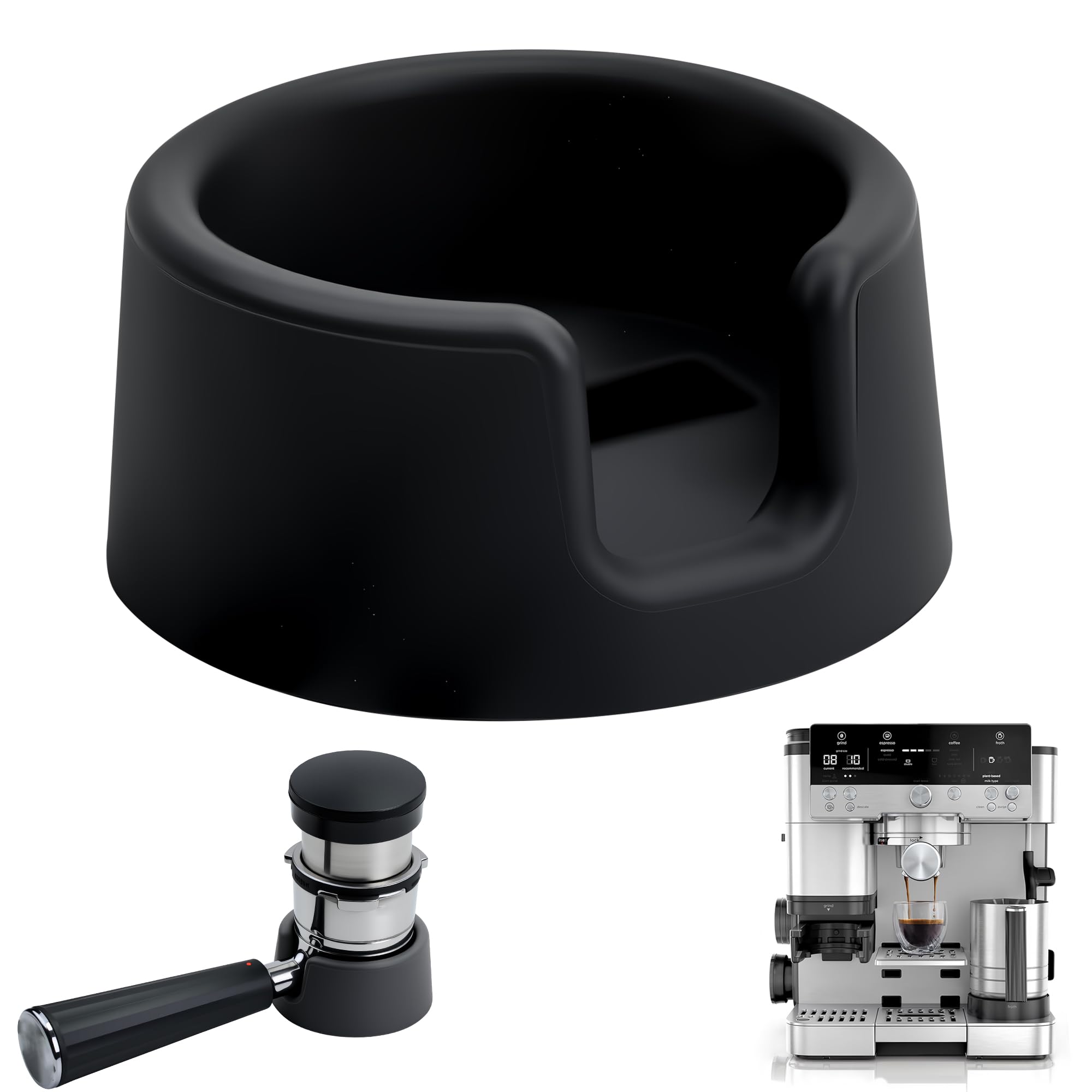 Brikinte portafilter holder for Ninja ES601 provides stable tamping and countertop protection.