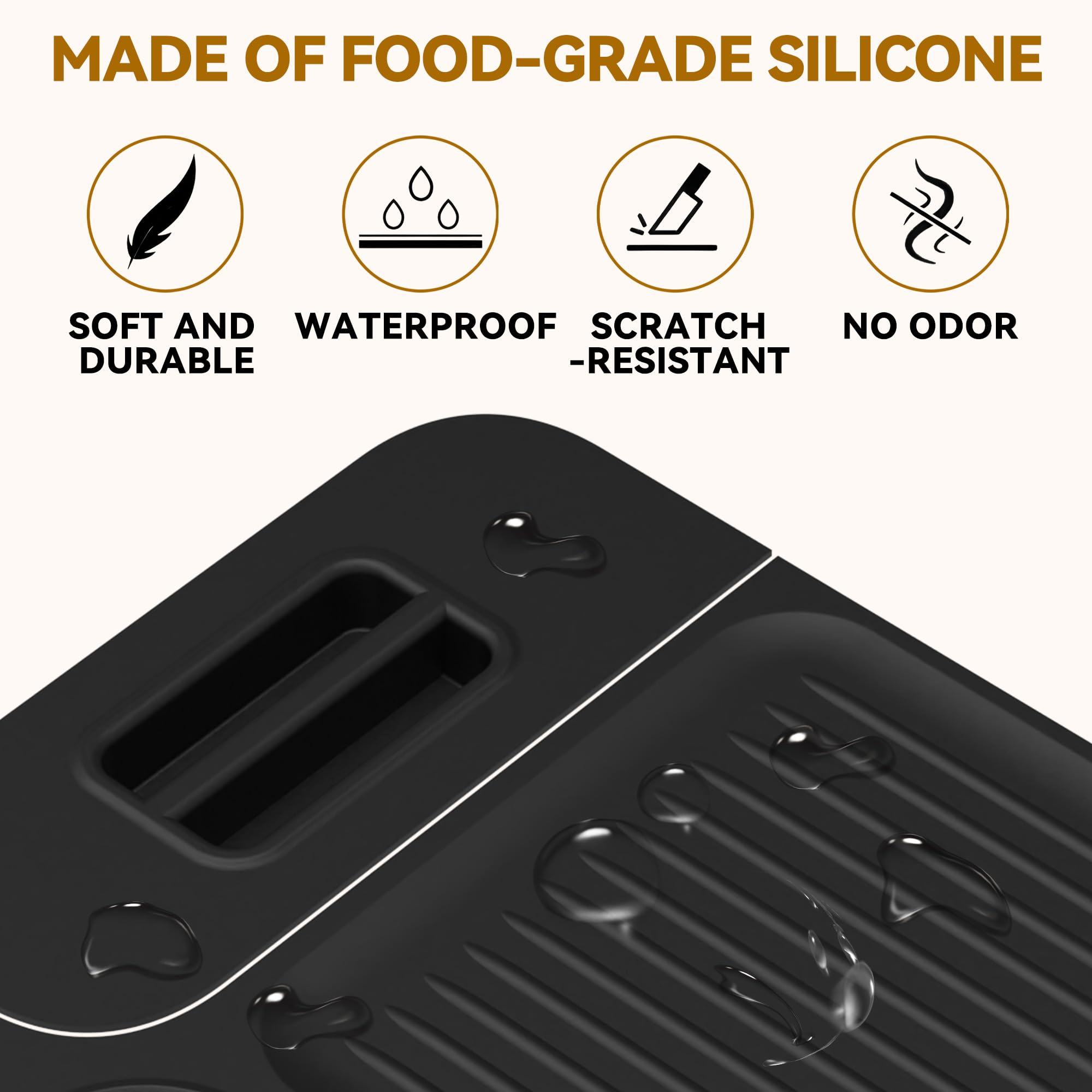 Brikinte Ninja ES701 ES601 mat keeps surfaces clean during refills.