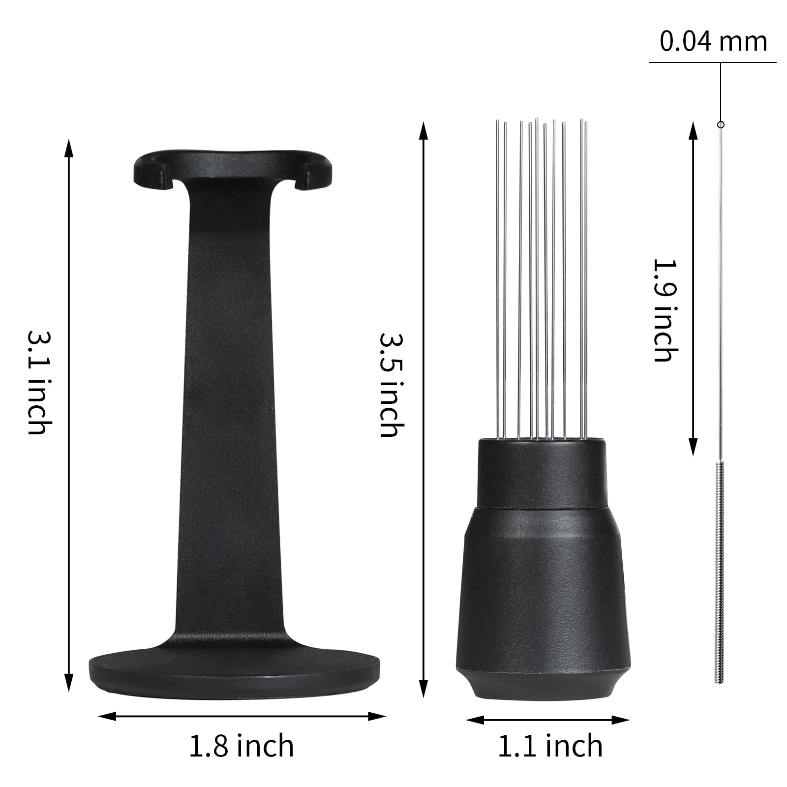 Brikinte WDT tool shows 0.4mm needles for even extraction