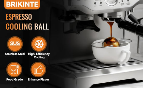 Brikinte XL espresso ball premium kitchen aesthetic complements modern coffee setup.