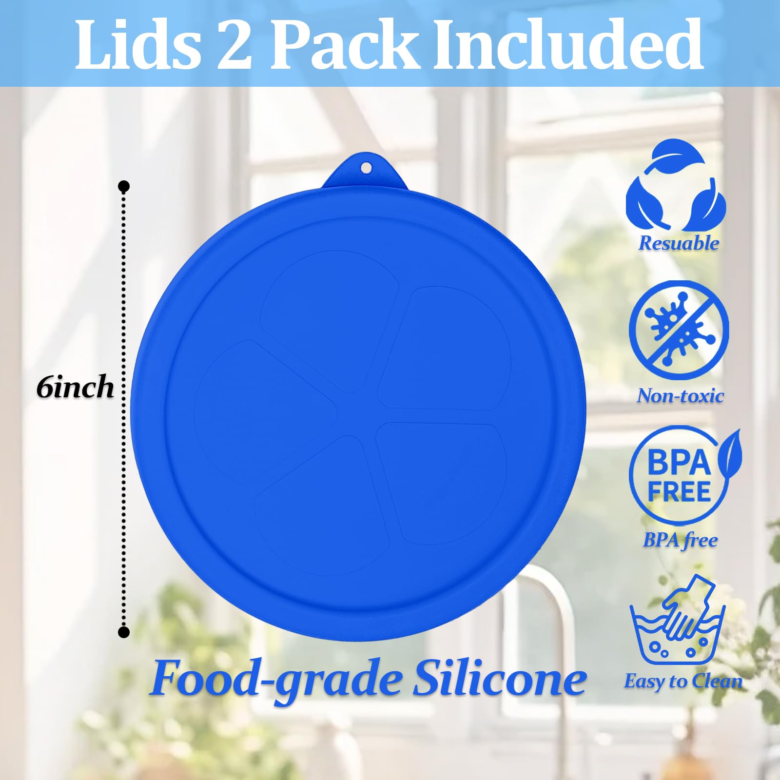 BrillaraSymm silicone lid is microwave-safe for reheating leftovers.