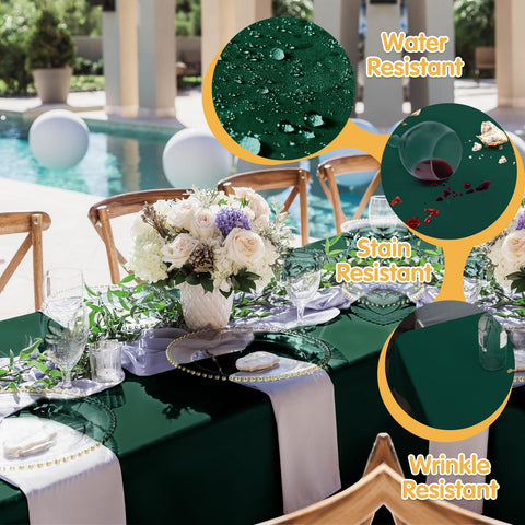 BRILLMAX 6-pack hunter green tablecloth bulk for events