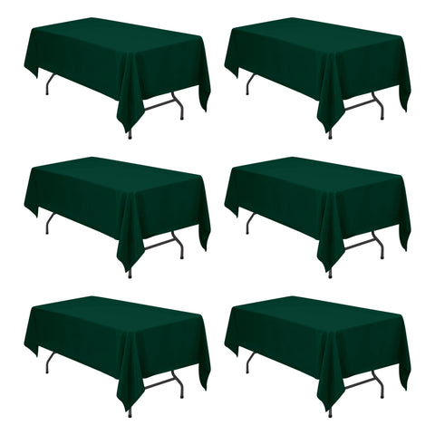 BRILLMAX hunter green tablecloth 60x102 on a 6ft rectangle table for a clean setup