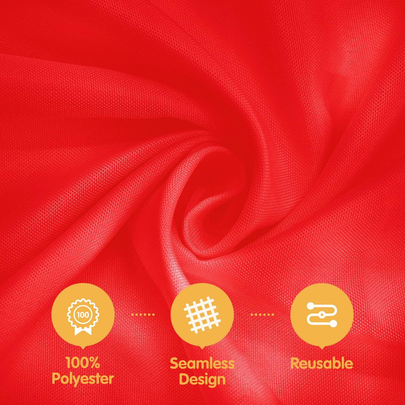 BRILLMAX red tablecloth 60x102 inch; bulk-pack for easy event prep