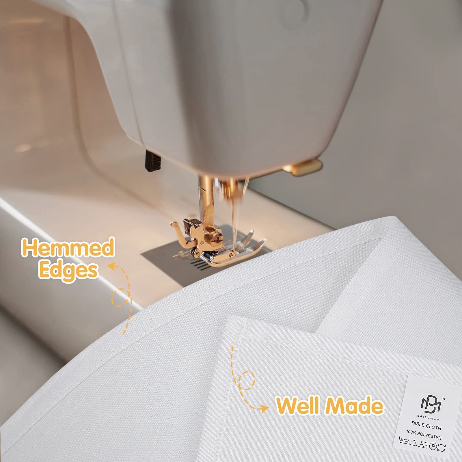BRILLMAX bulk 6-pack white tablecloth for event tables