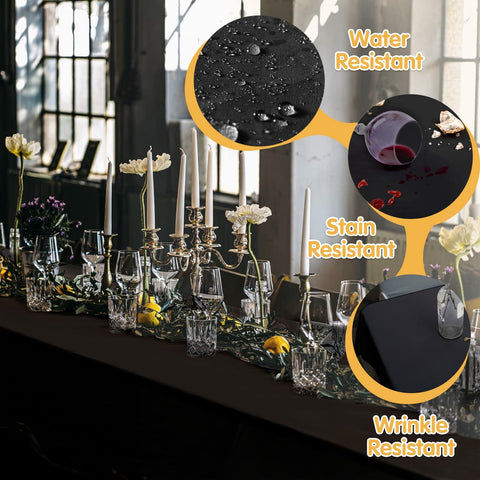 BRILLMAX tablecloth for party dining adds refined ambiance and smooth surface.