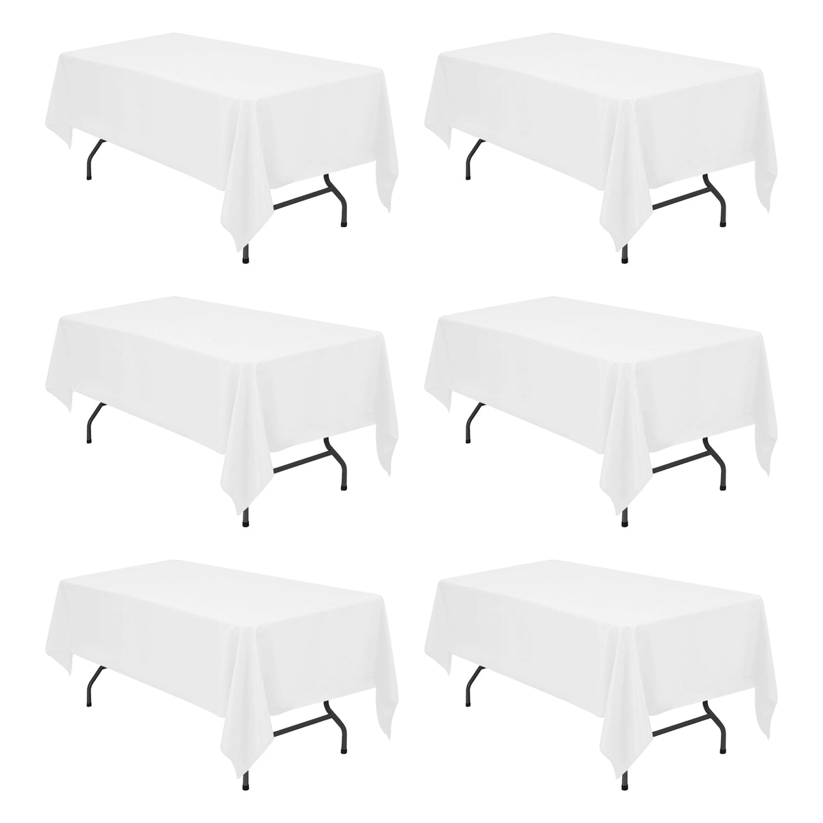 BRILLMAX white tablecloth for 6ft 60x102 pack, durable and reusable