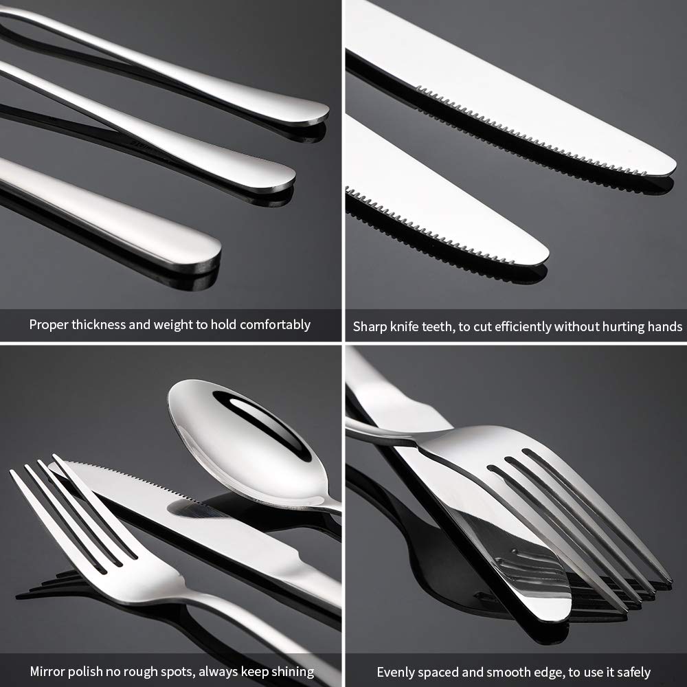 BRIOUT dishwasher-safe stainless steel flatware for easy cleanup.