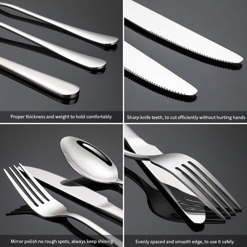 BRIOUT dishwasher-safe stainless steel flatware for easy cleanup.