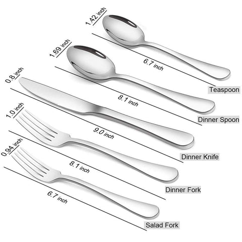 BRIOUT 20-piece flatware collection includes knives, forks, and spoons.