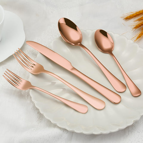 BRIOUT rose gold dinner knives provide balanced control