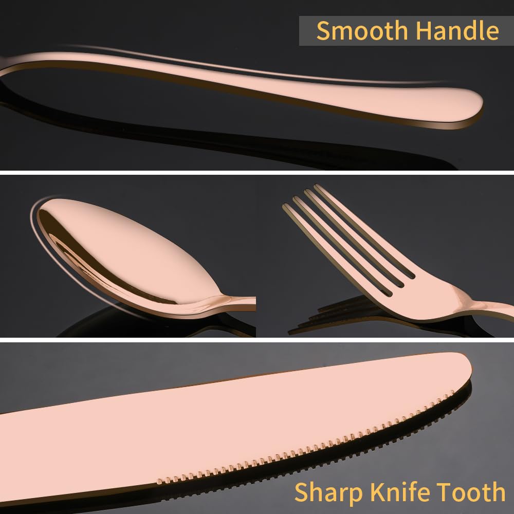 BRIOUT rose gold salad forks for greens and appetizers