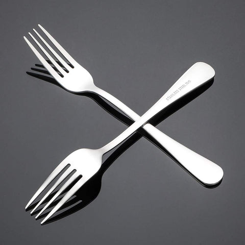 Briout stainless steel fork with smooth edges for safe, pleasant dining.