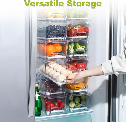 Brippo durable pet snack bin fits in the fridge for tidy storage.