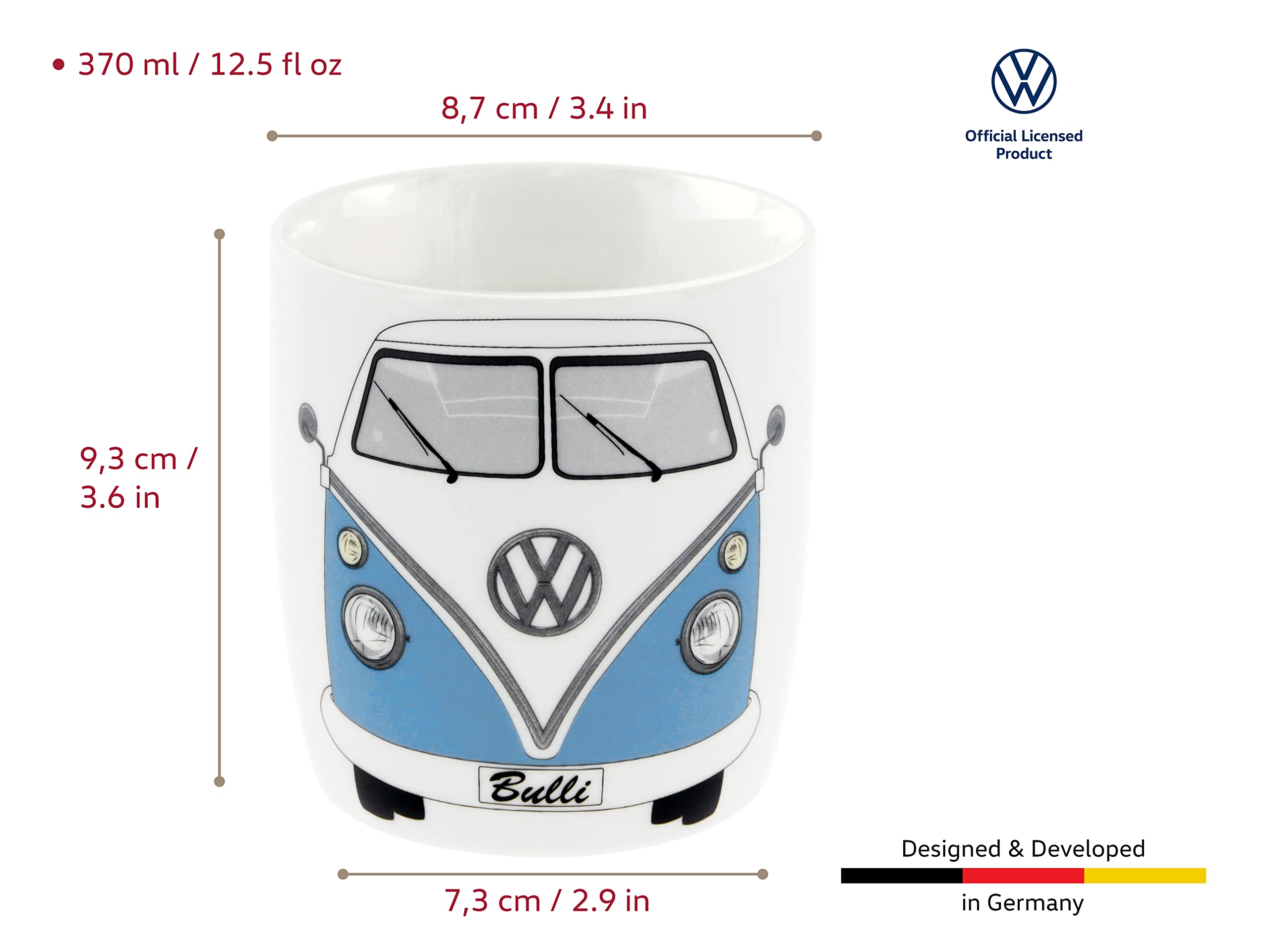 BRISA VW Collection bus back view mug, stylish VW motif for hot beverages