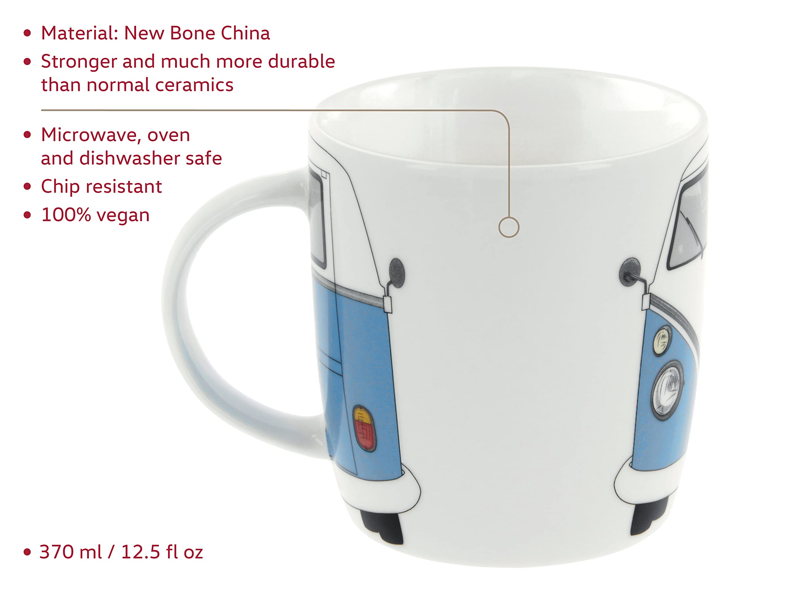 BRISA VW Collection bus side view mug with comfortable grip for morning routines