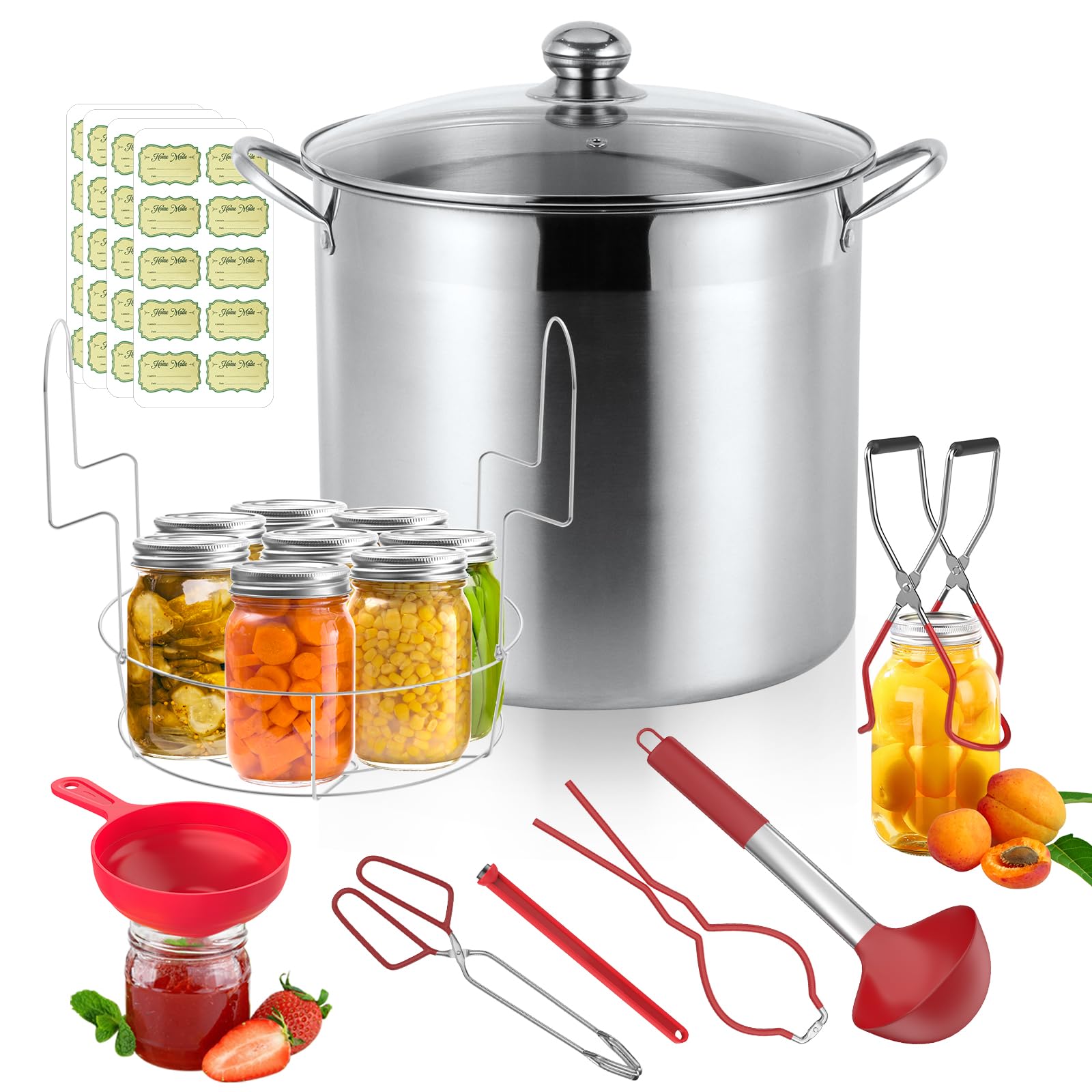 BriSunshine 21.5 qt pot with lid for large-batch canning setup