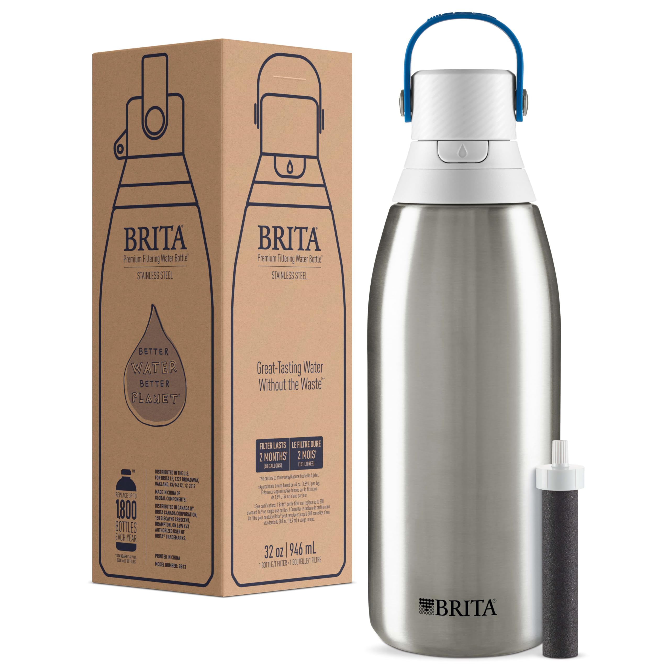 Brita bottle helps replace disposable bottles and reduce waste