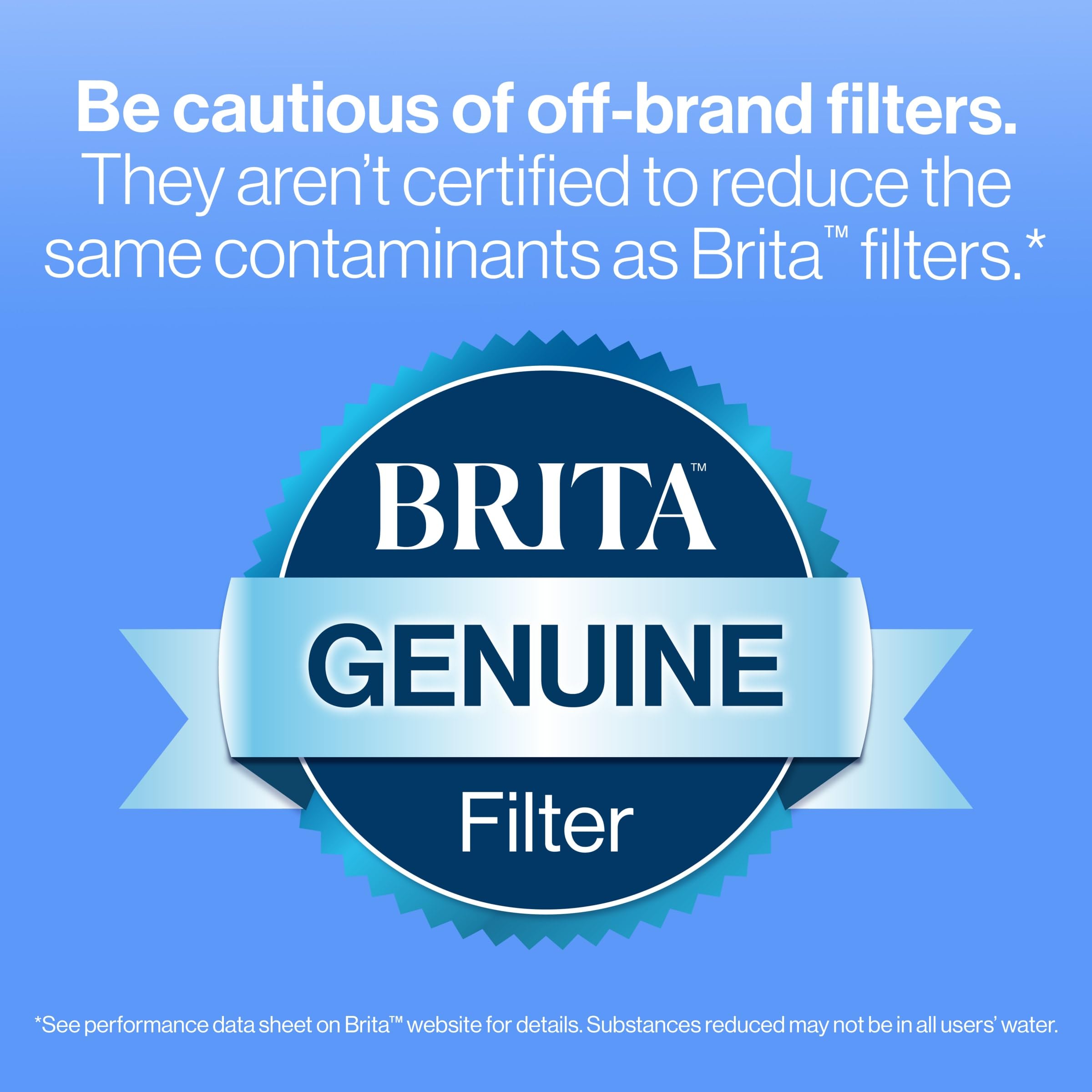 Brita large pitcher fridge-fit design fits most refrigerators