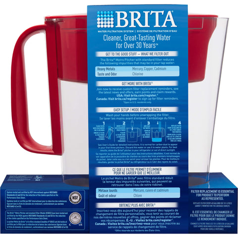 Brita reduces chlorine taste and odor for fresher water