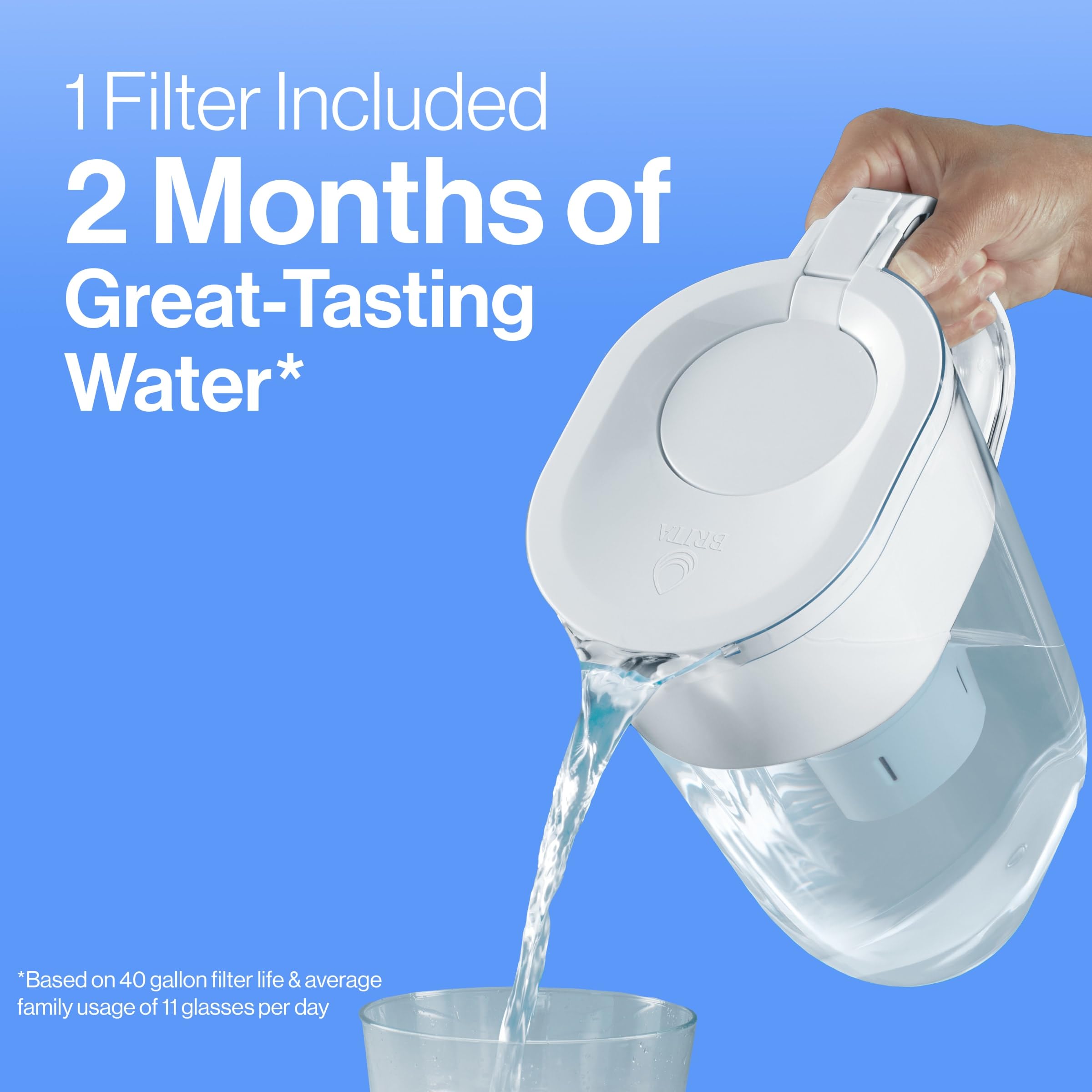 Brita standard filter inside for cleaner-tasting water