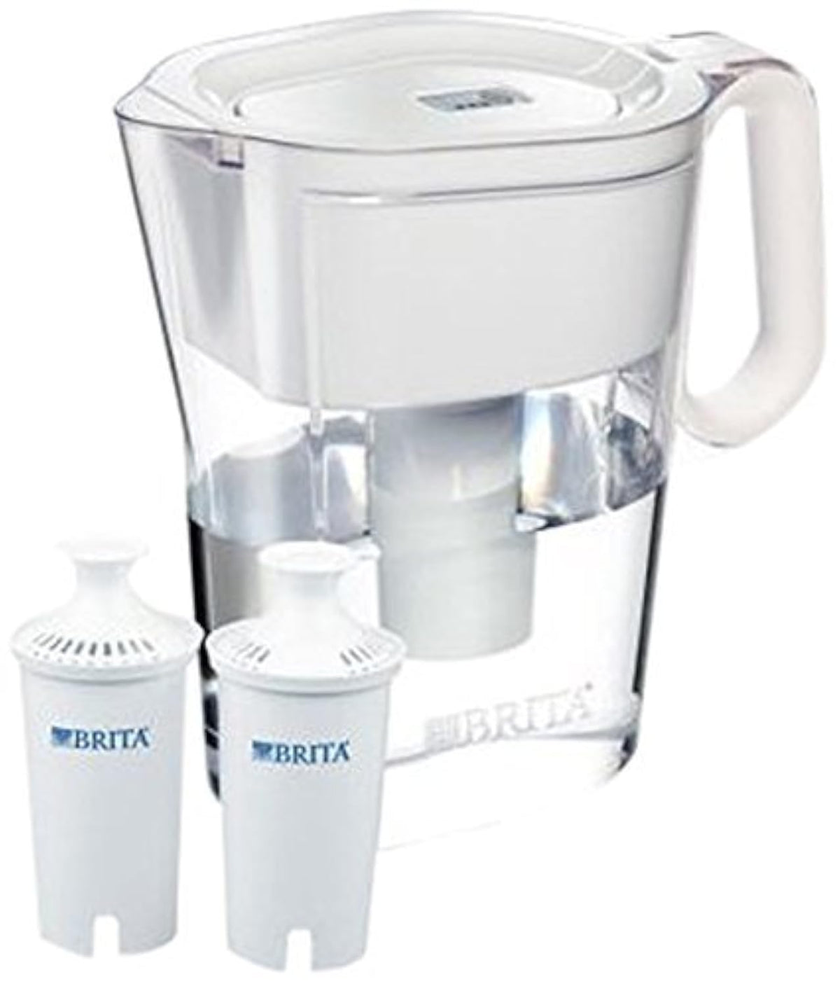 Brita Wave 10-Cup pitcher with clear lid for convenient refills and better taste.