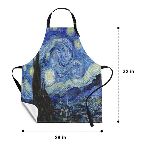 Britimes Starry Night Apron pocket detail; keeps phone and small tools within easy reach