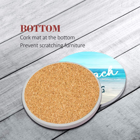 Britimes coaster with metal holder stores coasters neatly for easy access.