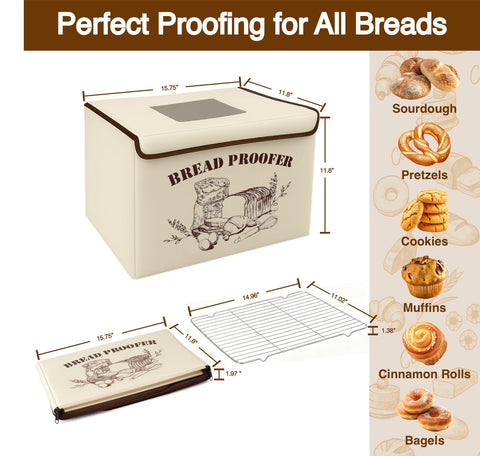 Brivouen Bread Proofing Box digital control panel for precise settings