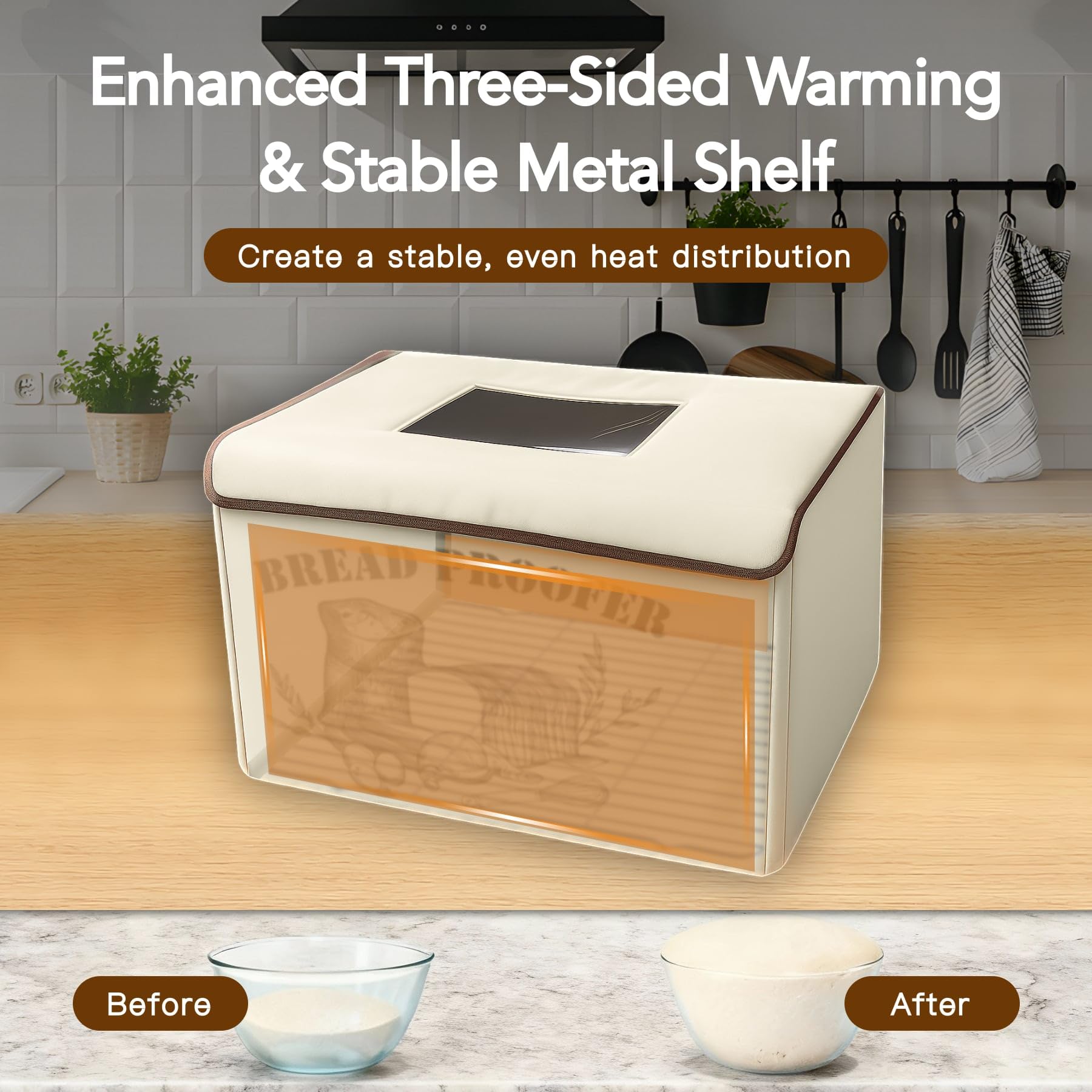 Brivouen Bread Proofing Box folded-flat for easy storage