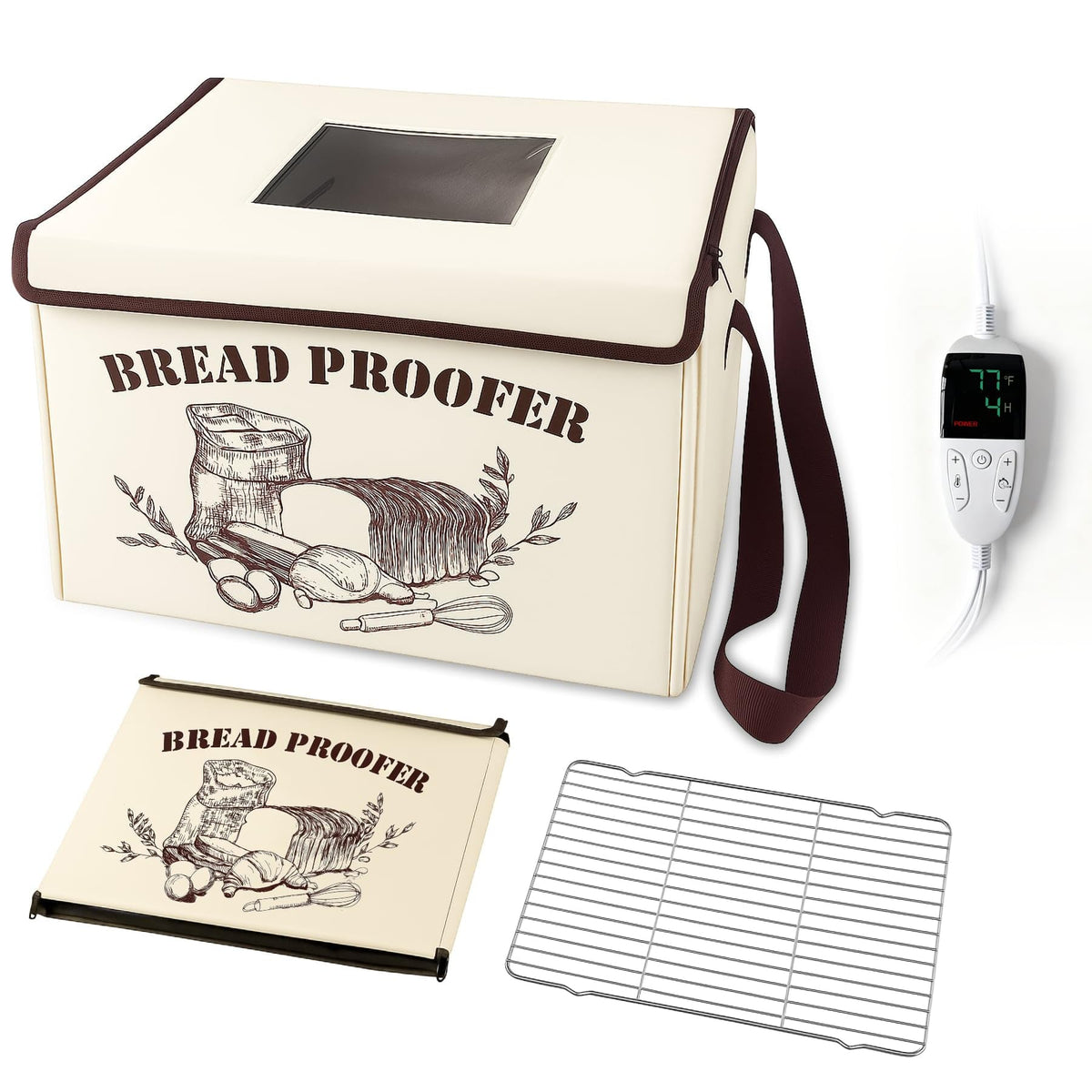 Brivouen Bread Proofing Box front view showing even heat for consistent dough rise