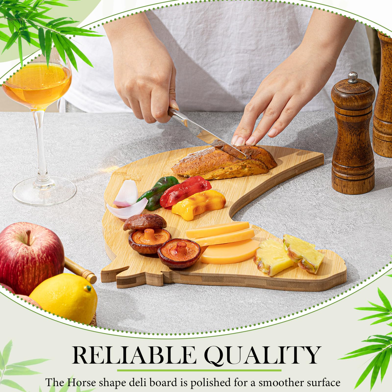 Briwooody bamboo cutting board natural color ideal for safe kitchen prep.