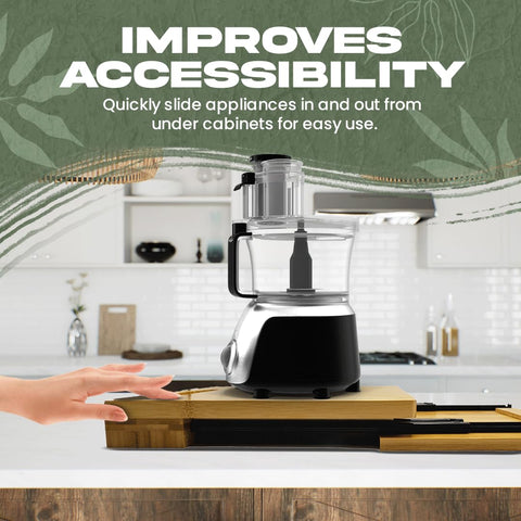 Broad Valley Bamboo Appliance Slider highlights natural bamboo durability over daily use.
