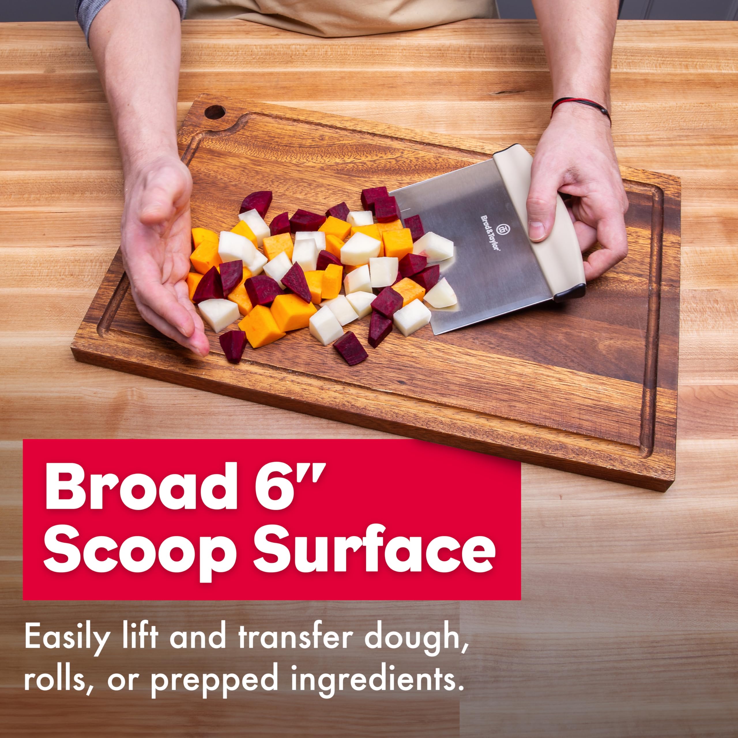 Brod & Taylor bench knife is dishwasher-safe for quick cleanup