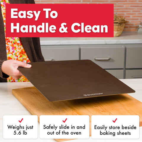 Brod and Taylor Bread Steel Original prompts crisp crusts and even texture in baked goods.
