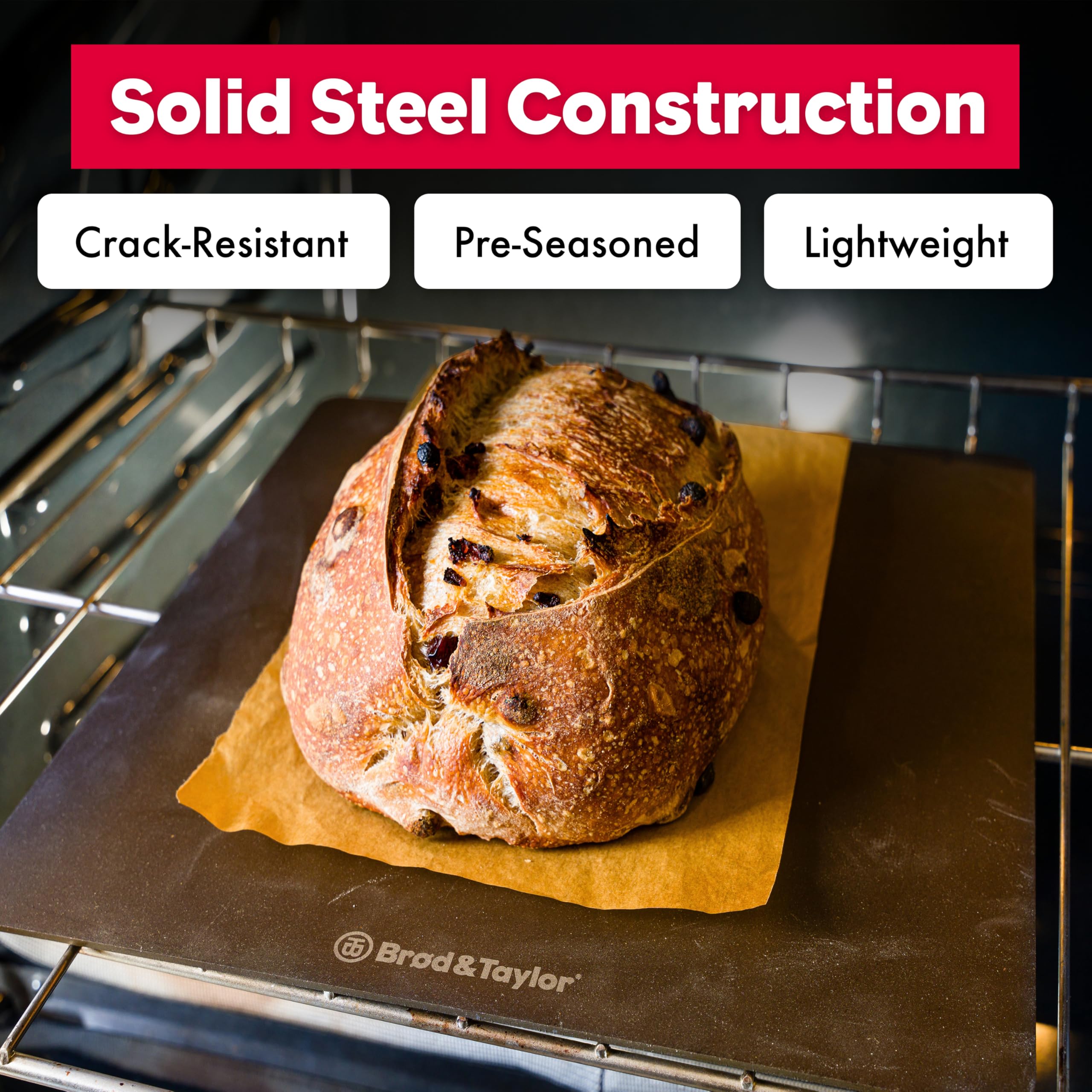 Brod and Taylor Bread Steel Original pre-seasoned carbon steel ready to use.