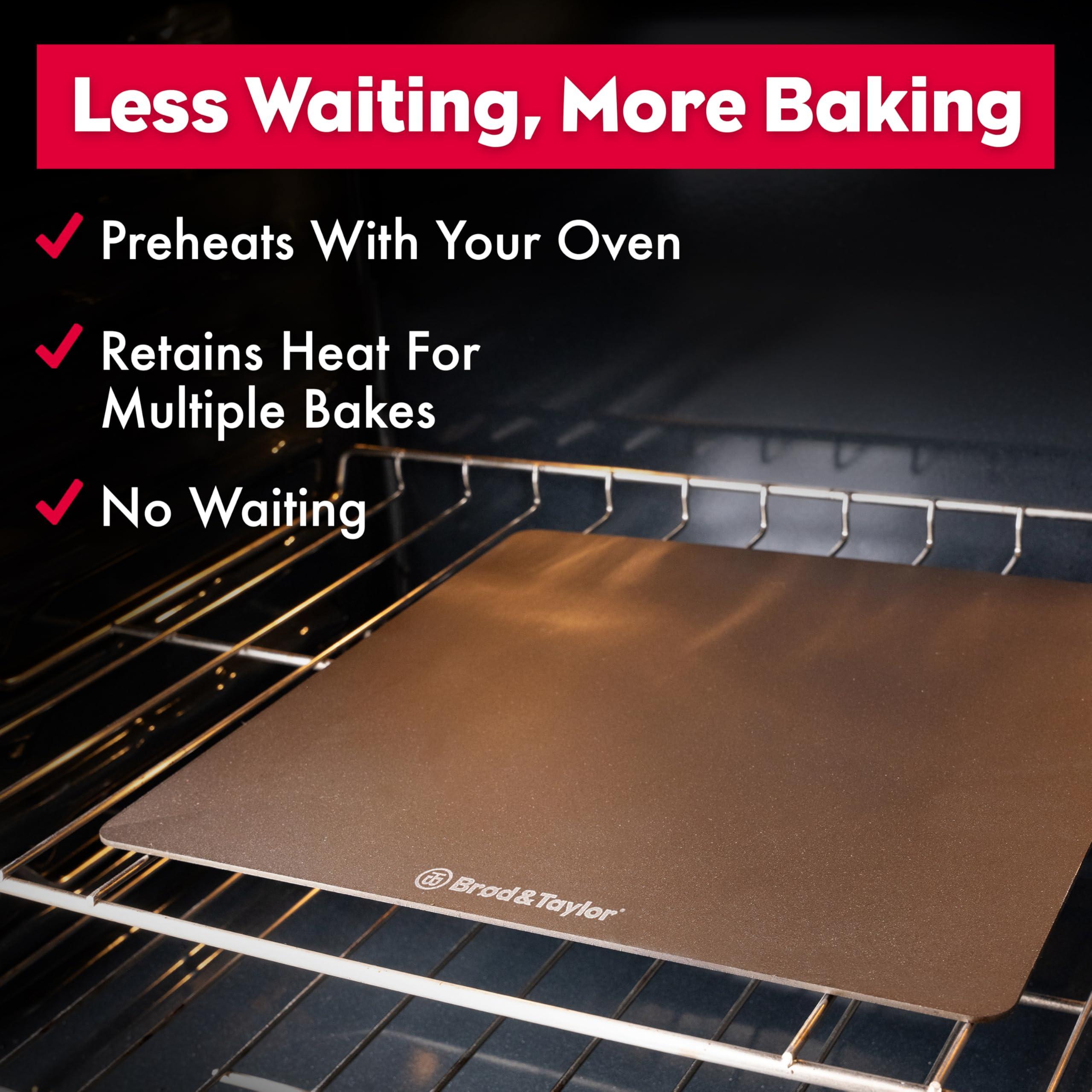 Brod and Taylor Bread Steel Original crust-focused baking for pizza and breads.
