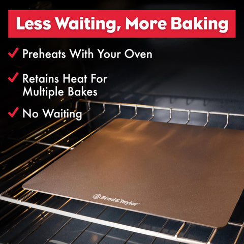 Brod and Taylor Bread Steel Original crust-focused baking for pizza and breads.
