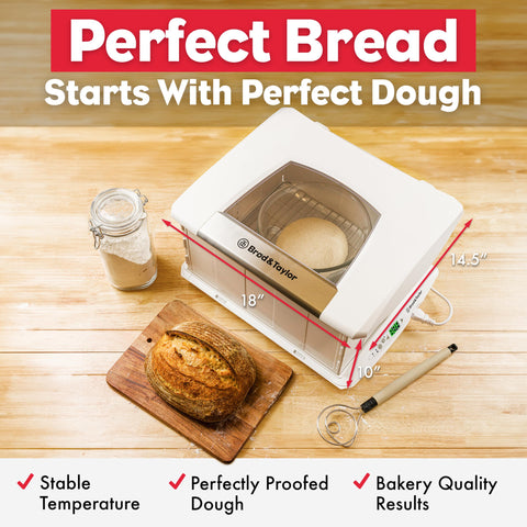 Brod & Taylor Folding Proofer with water tray offers controlled humidity for even dough rise.