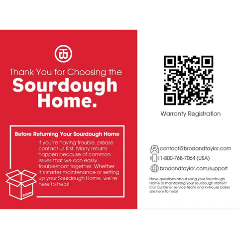 Brod & Taylor Sourdough Home continuous temperatures support even bread rises