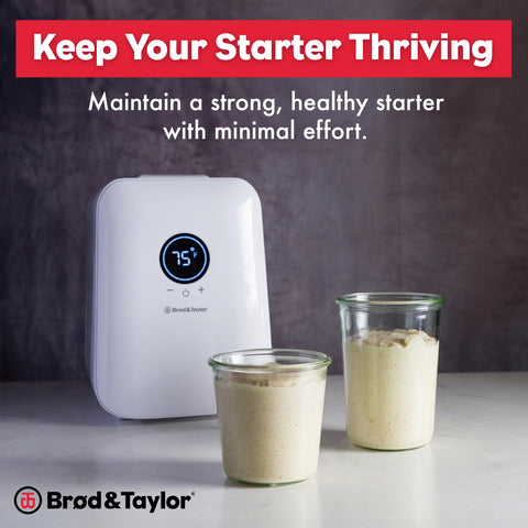 Brod & Taylor Sourdough Home control panel enables quick temperature tweaks for reliable timing