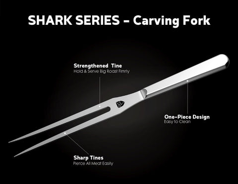 BRODARK ergonomic handle grip provides balanced, comfortable carving.