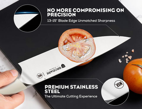 BRODARK Ivory Series 8-inch bread knife designed for clean, even crust cuts.