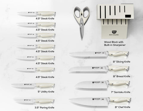 BRODARK Ivory Series 3-1-2 inch paring knife for peeling and trimming details.