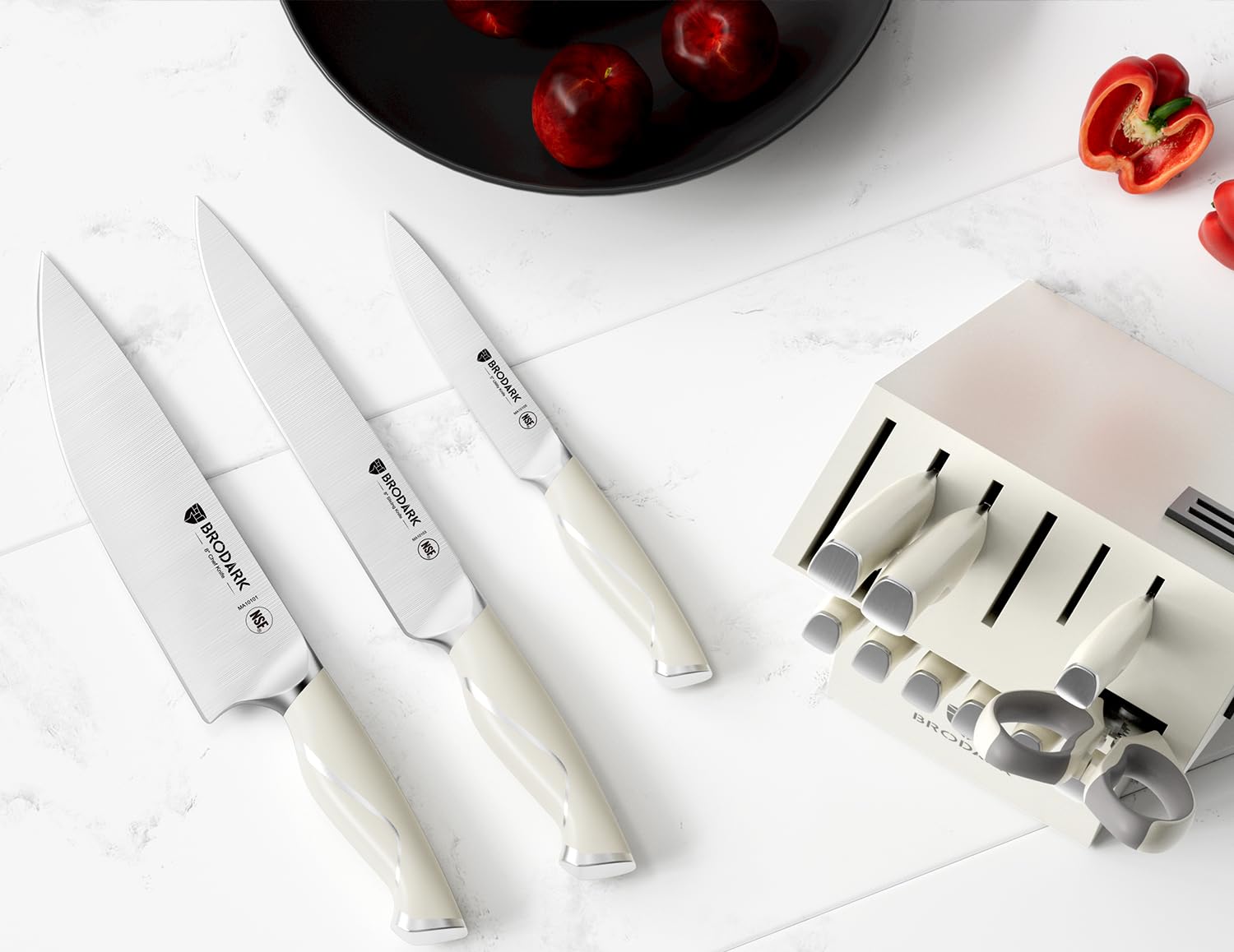 BRODARK Ivory Series 5-inch utility knife for everyday kitchen tasks.