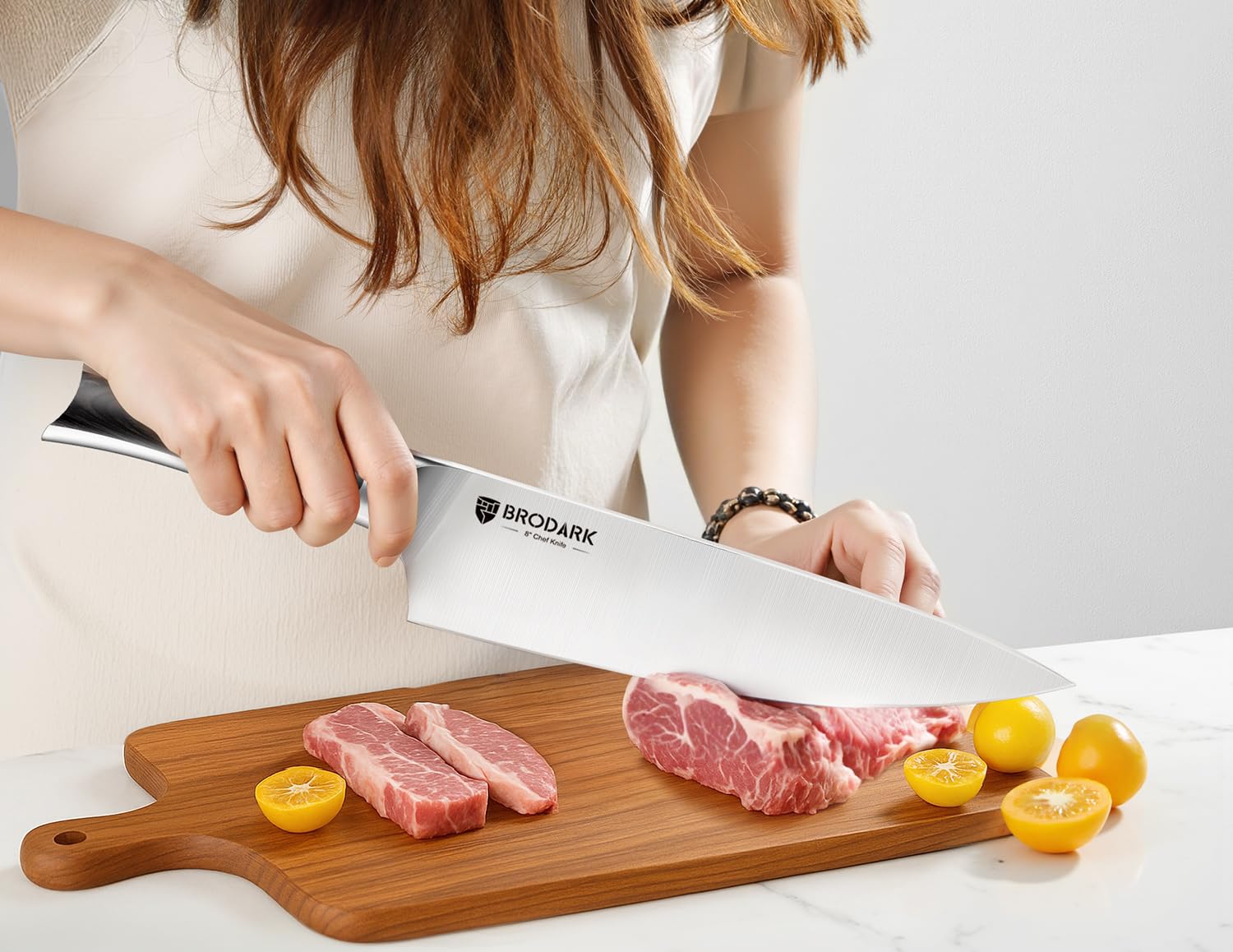 BRODARK 3.5-inch paring knife for peeling and trimming tasks.