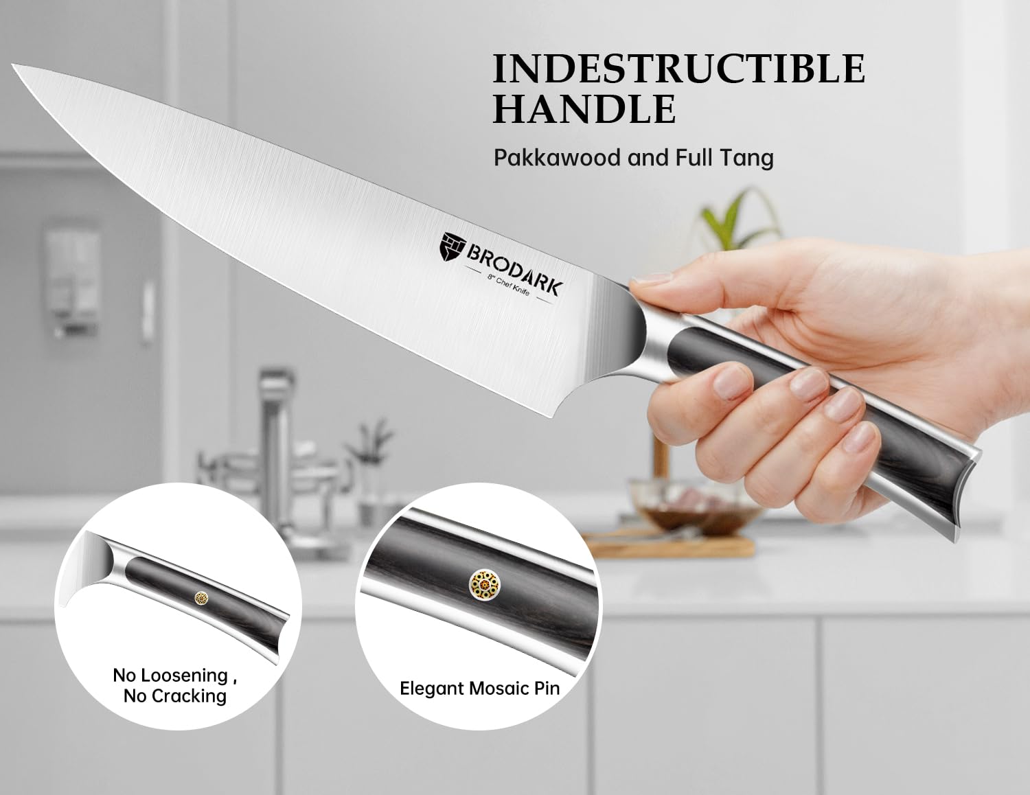 BRODARK 5-inch utility knife for small, precise cuts.
